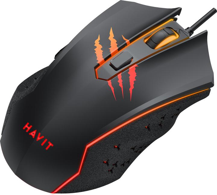 Actual product image Havit GAMENOTE MS1027 1000-2400 DPI gaming mouse (Cable)