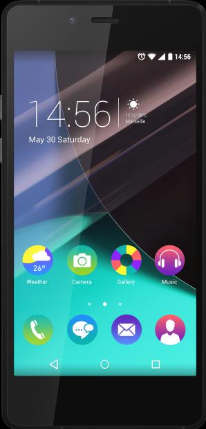 Actual product image Wiko Highway Pure (16 GB, Black / Grey, 4.80", Single SIM, 4G)