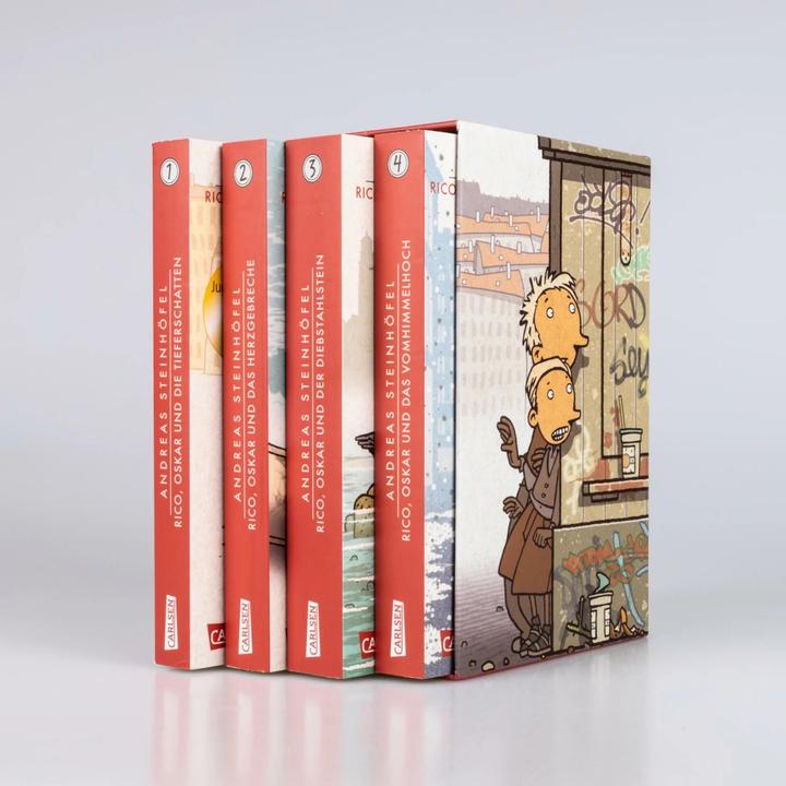 Produktbild Rico und Oskar – Die ersten vier Bände im Taschenbuch-Schuber (Rico und Oskar) (Deutsch, Andreas Steinhöfel, Peter Schössow, 2022)