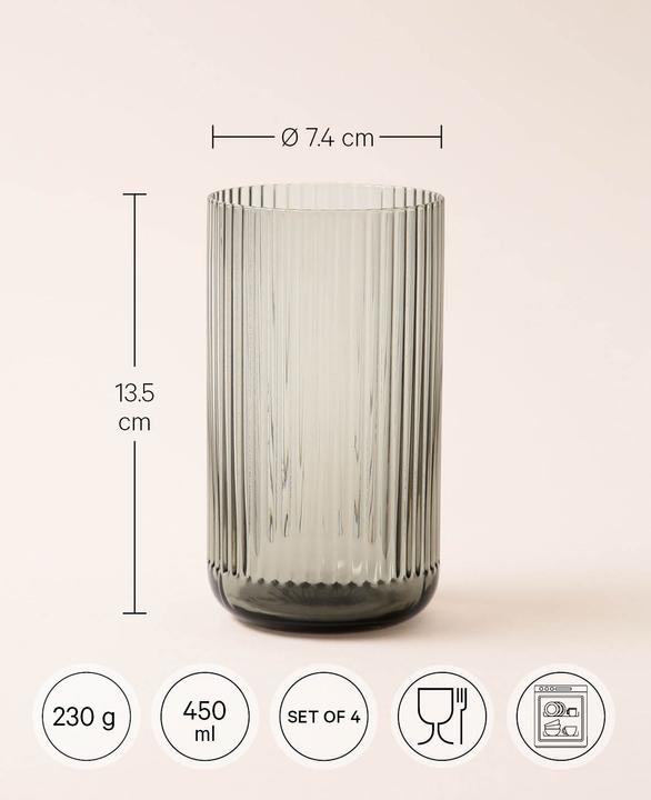 Actual product image Esmée Set of 4 Drinking Glasses Oskar (0.45 l, 4 x)