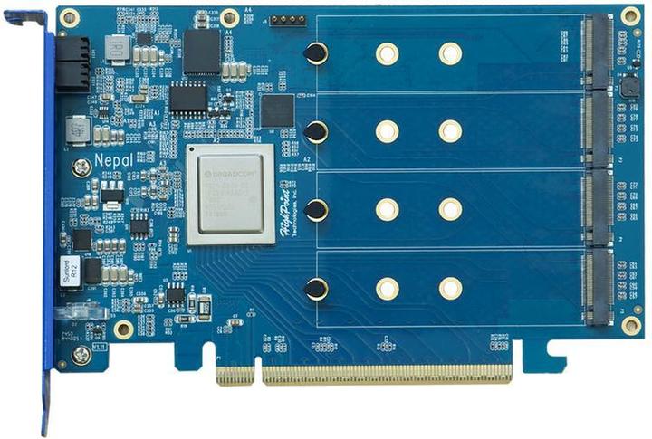 Actual product image HighPoint RAID-Controller Rocket R7604A PCIe Gen5 – 4x M.2 RAID