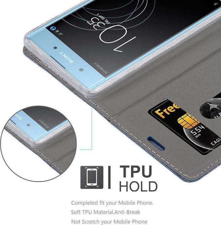 Actual product image Cadorabo Book Jeans Optics Cover (Sony Xperia XA1 Plus)