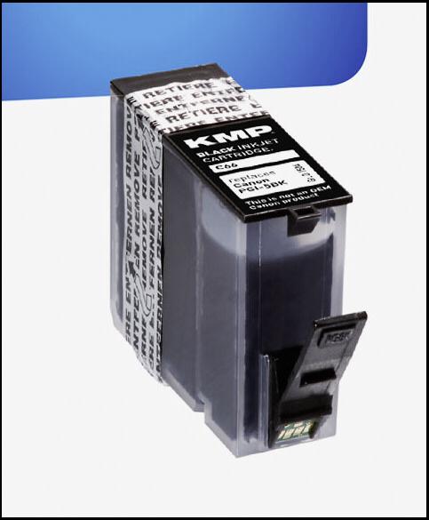 Image du produit KMP C66 Cartouche d'encre compatible avec Canon PGI-5 BK (CF)