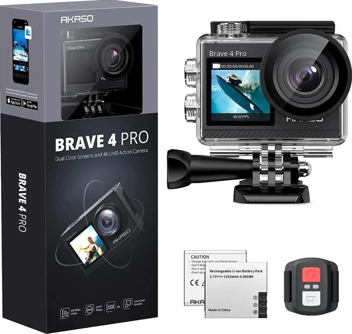 Immagine prodotto Akaso Brave 4 Pro (30p, Bluetooth)