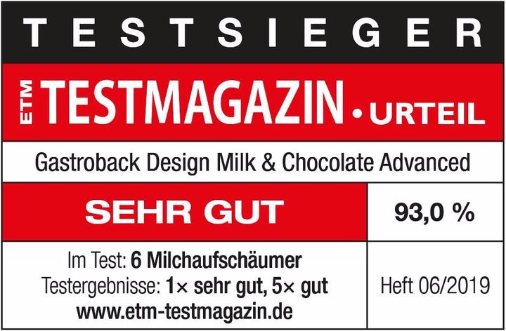 Image du produit Gastroback lait et chocolat (Fiche CH, 60 cl)