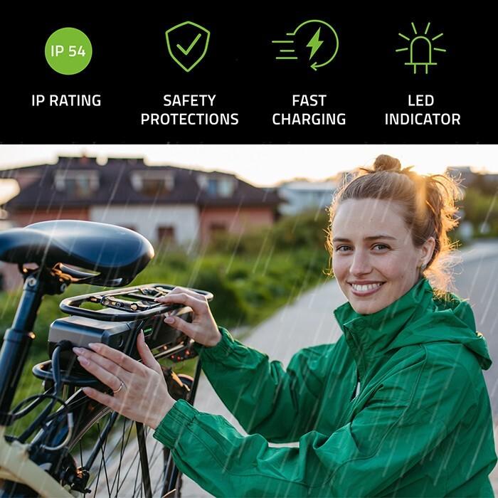 Produktbild Qoltec Ladegerät für E-Bike 36V 42V 2A 5.5x2.1 (E-Bike Akku)