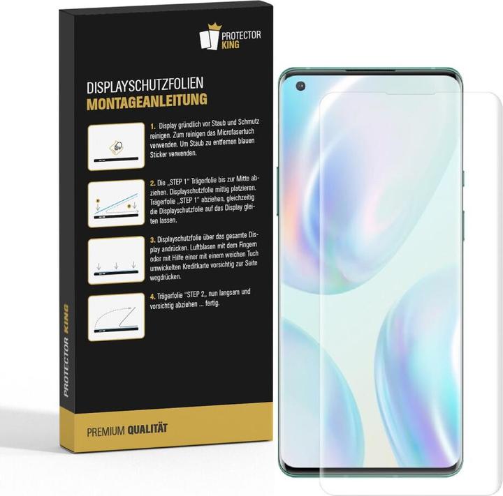 Produktbild Protectorking 1x Panzerfolie Anti-Shock Full Cover HD Klar (1 Stück, Oneplus 8)