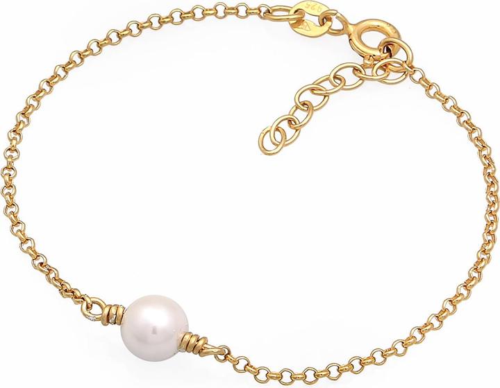 Produktbild Elli Armband Kids Muschelkernperle Silber 925 (14 cm, 925er Sterling Silber, Muschelkernperlen, No Stein)