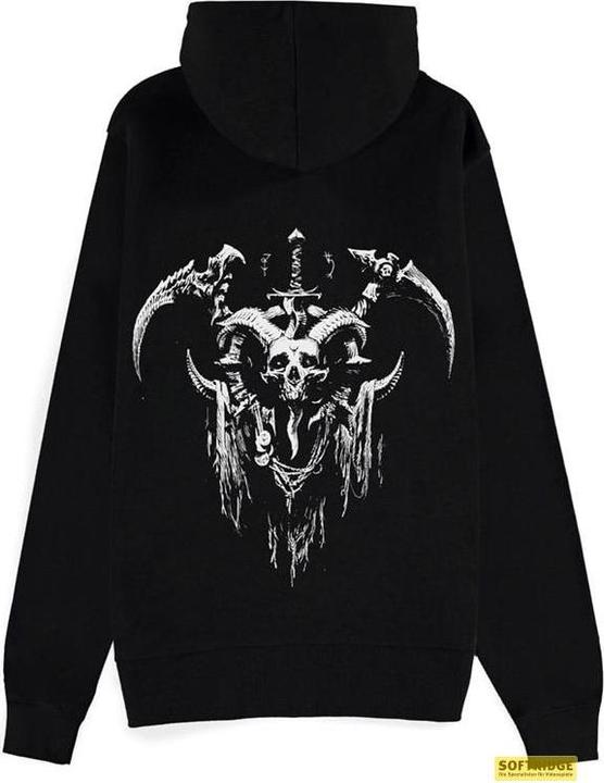 Actual product image Difuzed Diablo IV Zipper Hoodie Sweater Necromancer Sigil Size S (S)