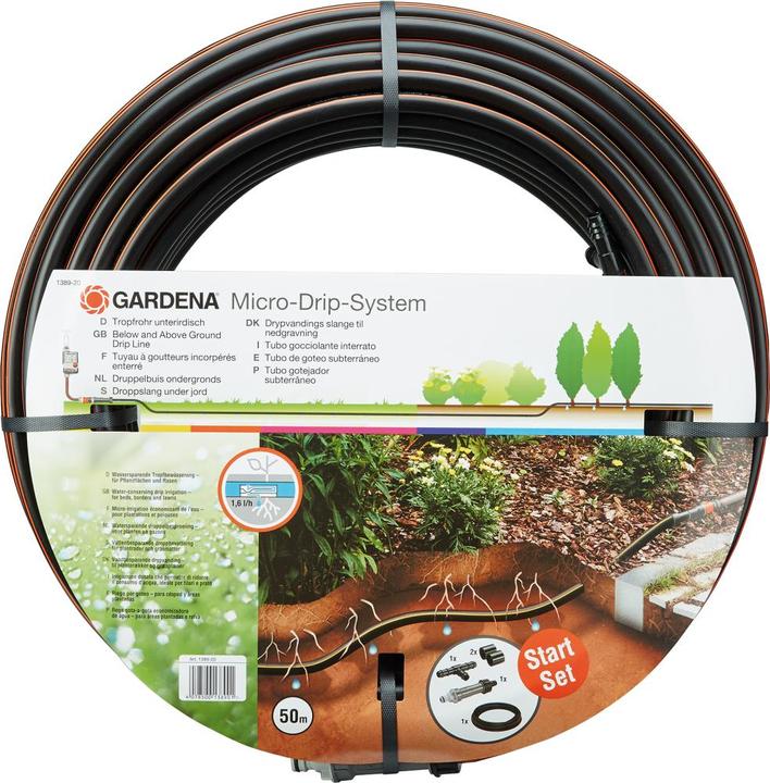 Produktbild Gardena Tropfrohr unterirdisch (Tropfschlauch + Tropfrohr)