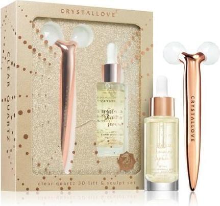 Actual product image Crystallove Golden Clear Quartz 3D Lift & Sculpt Set