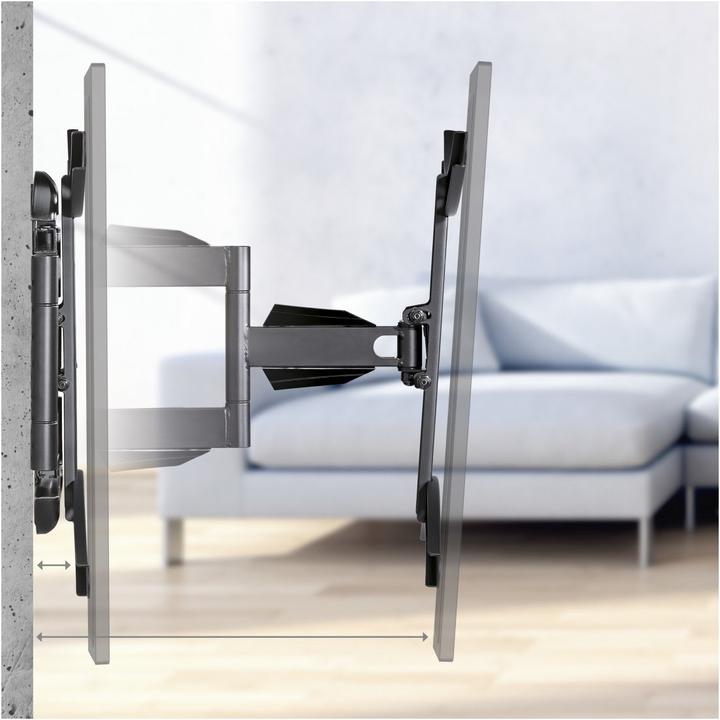 Produktbild Hama TV-Wandhalterung, schwenkbar, neigbar, ausziehbar, 191 cm (75") bis 45 kg (Wand, 75", 45 kg)