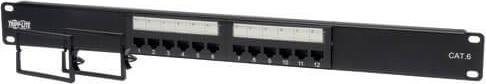 Produktbild Eaton 12-Port 1U Rack-Mount Cat6/Cat5 110 Patch Panel 568B RJ45 Ethernet TAA