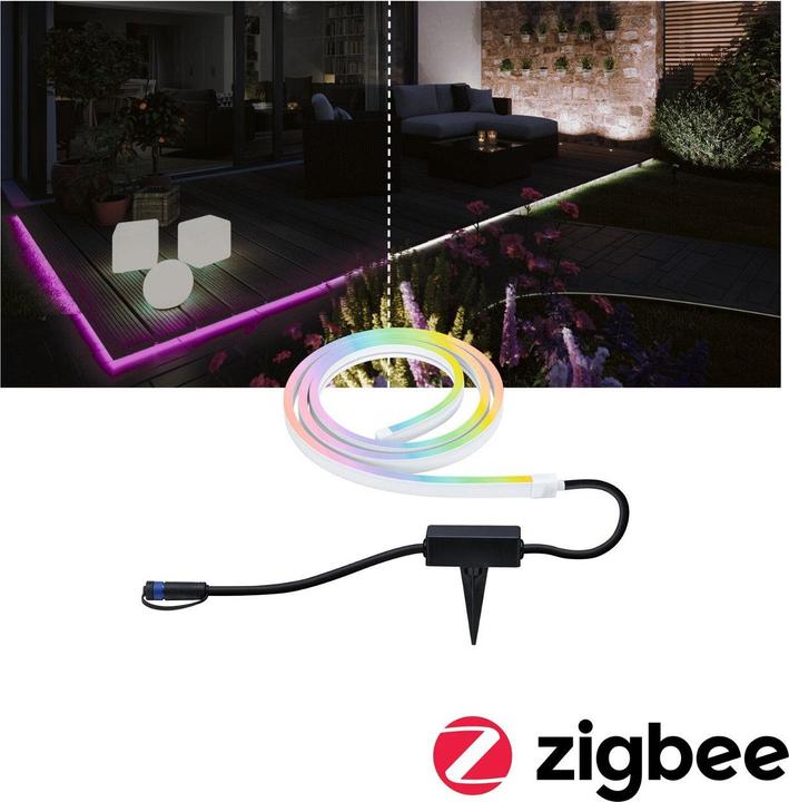 Produktbild Paulmann Outdoor Plug & Shine Stripe Neon (RGBW, 200 cm, Outdoor)