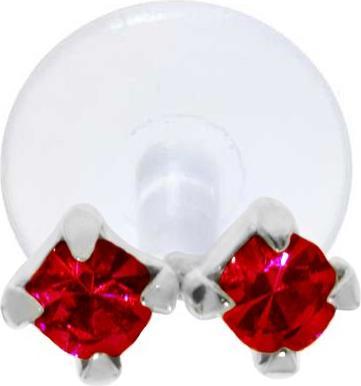 Bijouteria Ohrpiercing (Kristall, Silber 925, Bioplast)