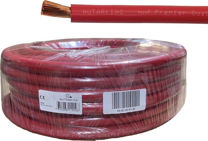 Immagine prodotto Autarking Cavo batteria / avviamento Altamente flessibile - 50mm2 rosso -25m