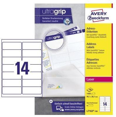 Image du produit Avery Étiquettes d'adresse L7163