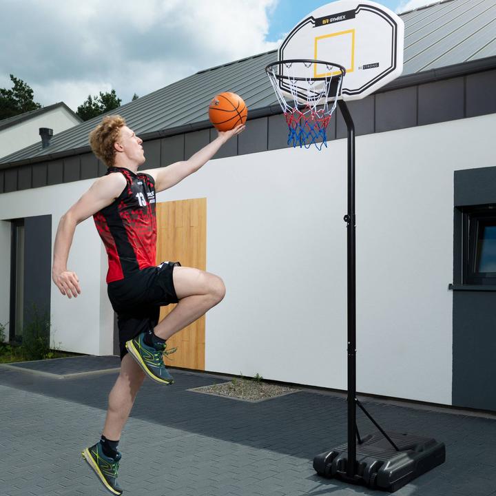 Actual product image Gymrex Basketballkorb mit Ständer Basketballanlage wetterfest Korbanlage 190-260cm