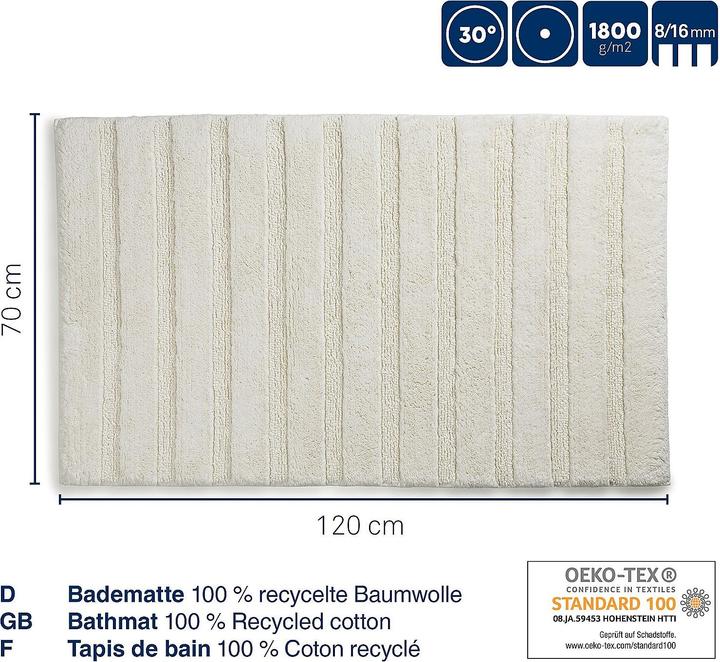 Actual product image Kela Bathmat Megan silver grey (120 x 70 cm)