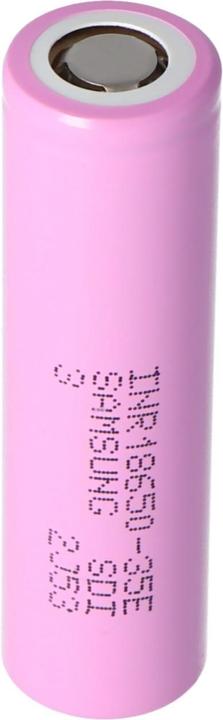 Image du produit Samsung Batterie INR18650-35E pôle positif plat sélectionnable avec ou sans cosses à souder (1 pcs, 18650, 3500 mAh)