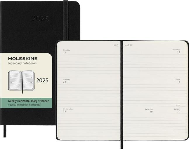 Actual product image Moleskine Agenda tascabile Hard Cover Weekly (Pocket, A6, English)