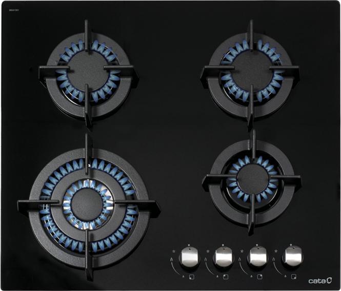 Immagine prodotto Cata ENCIMERA CCI 6031 BK Piano cottura a gas, 4 fuochi, 7500W, larghezza 59cm, nero