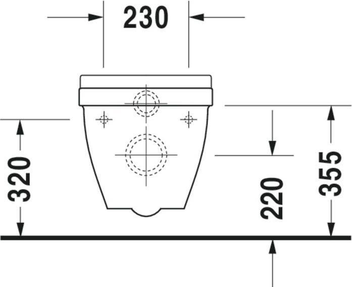 Actual product image Duravit Wall-hung WC STARCK 3 deep, 360x540mm white WG