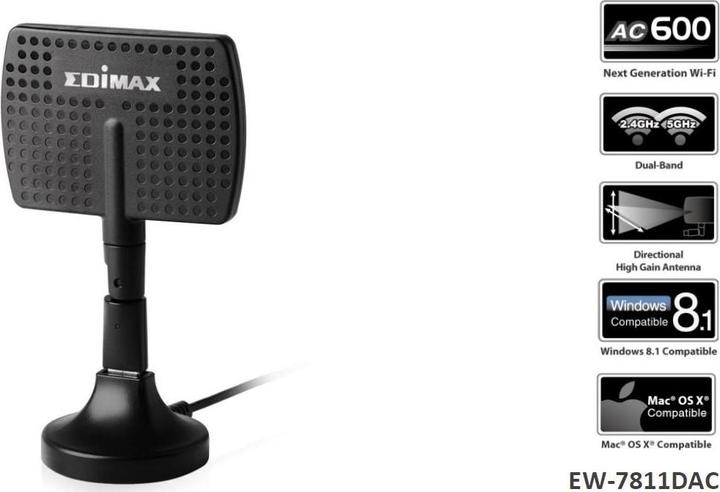 Actual product image edimax EW-7811DAC: AC600 USB 2.0 adapter (USB)