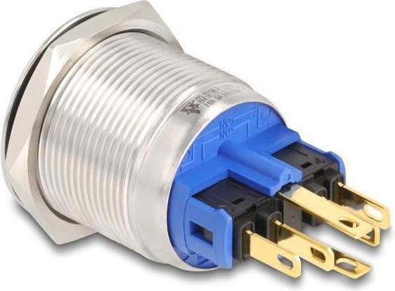 Actual product image Delock Push-button for installation 22 mm 6 x solder connection LED white