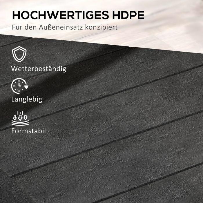 Produktbild Swisshandel24 Sonnenschirmständer 4-teilig Holzoptik, für Ampelschirm, befüllbar bis 20/15 kg HDPE Schwarz