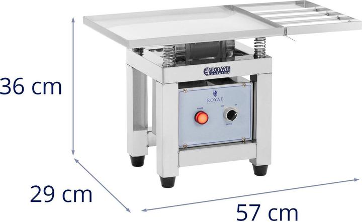 Actual product image Royal Catering Schokoladen-Rütteltisch Vibrationstisch Pralinenrüttler Edelstahl 45 W