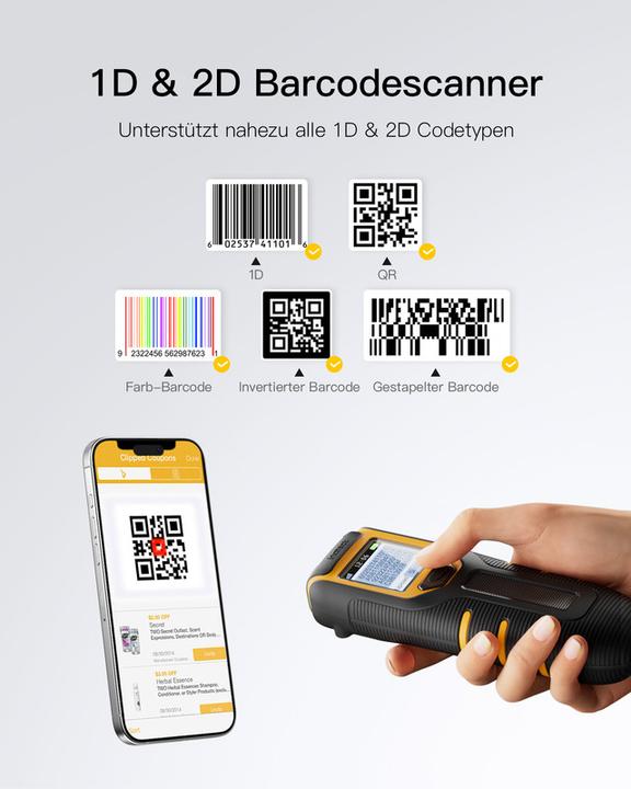 Produktbild Inateck Barcodescanner 47 black (BCST-47 black) (1D-Barcodes, 2D-Barcodes)