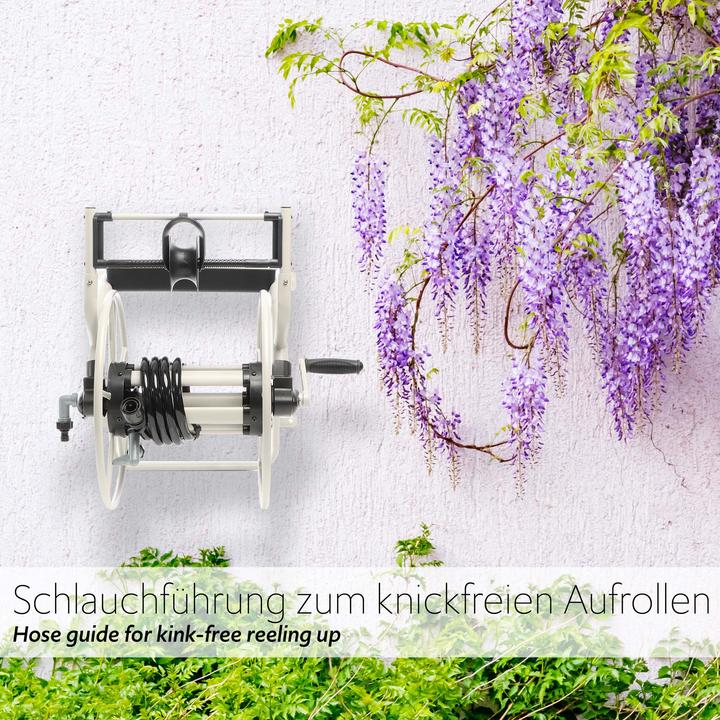 Produktbild XPOtool Schlauchtrommel Metall Wand Kurbel Wasserschlauch Aufroller Garten