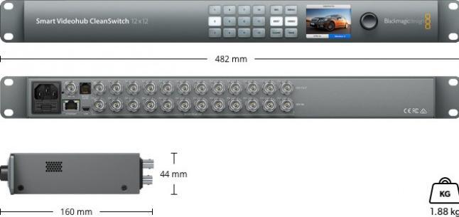 Produktbild Blackmagic Smart Videohub CleanSwitch 12x12 (Digital -> Digital)