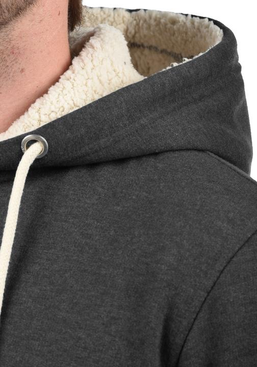 Actual product image Blend Hulker Teddy Men's Zip Up Sweater Zipper Jacket With Teddy Fleece With Hood With Teddy Fur Lin (S)