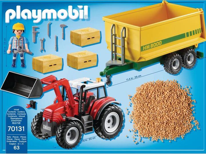 Immagine prodotto Playmobil Grande trattore con rimorchio (70131, Paese Playmobil)