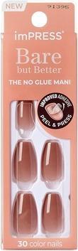 KISS Adhesive nails ImPRESS Bare but Better MC - Flare 30 pcs