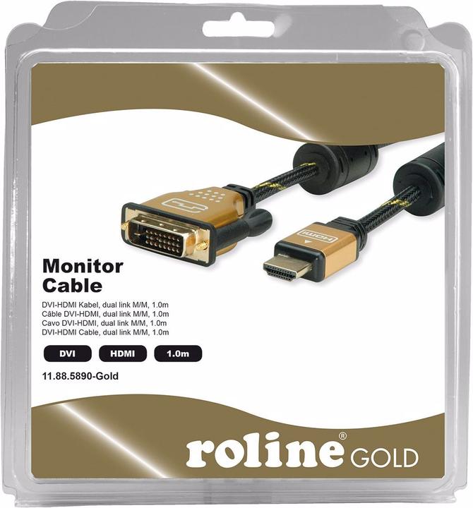 Produktbild Roline DVI — HDMI (Typ A) (2 m, HDMI)