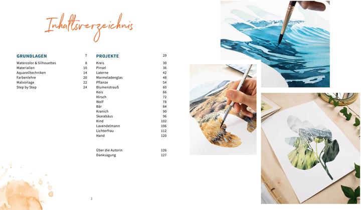 Produktbild Buch Aquarell Watercolor Silhouettes (Deutsch, Jessica Janik, 2022)