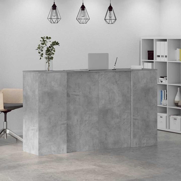 Image du produit VidaXL Comptoir d'accueil gris béton 180x50x103,5 cm bois composite Comptoir d'accueil
