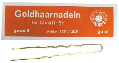 Cosmetic Haarnadeln 250 g 65 x 1,2 mm gold gewellt (65 Stk.)
