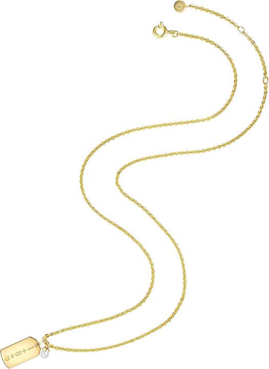 Produktbild Glanzstücke München Damen Sterling Silber Süsswasser-Zuchtperle Gelbgold 45,0 cm Grundkette + 5,0 cm Verlängerung (Sterling Silber, 45 - 50 cm)
