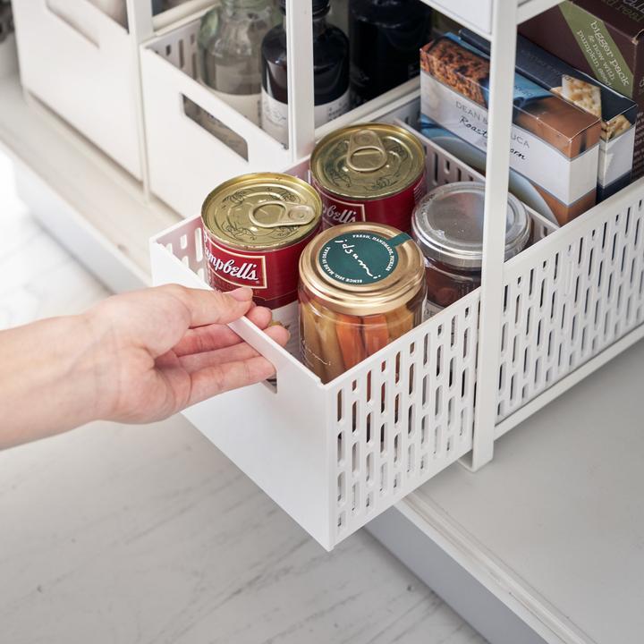 Actual product image Yamazaki Storage baskets with stand TOWER (2 x)
