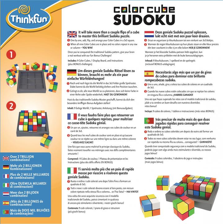 Actual product image Thinkfun Color Cubes Sudoku (French, Italian, English, German)