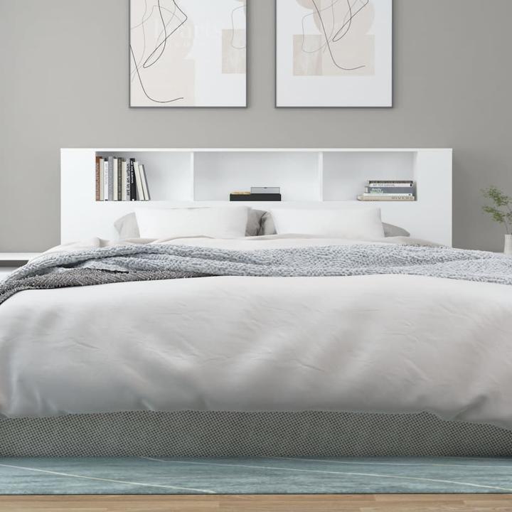 Actual product image VidaXL Bed headboard with shelves look