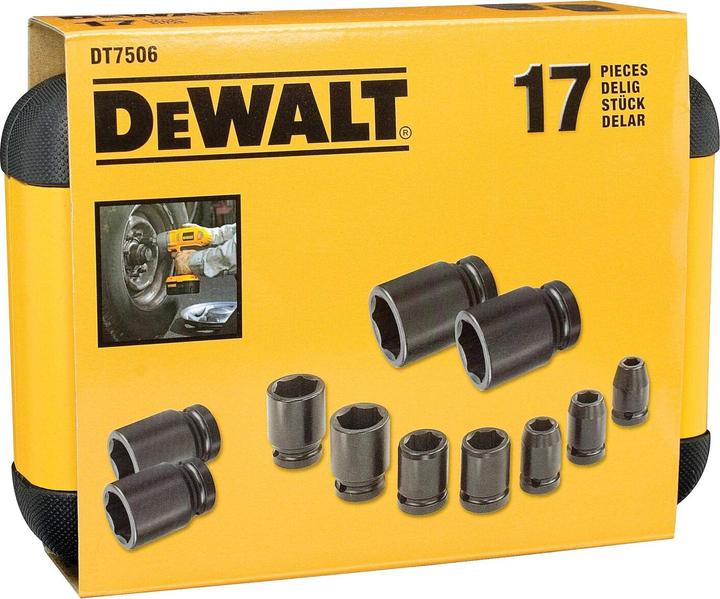 Image du produit DeWalt Jeu de 17 écrous pour clés à chocs (27 mm)