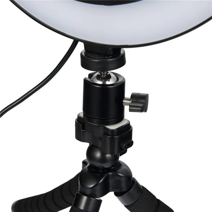 Produktbild JTI Selfie-Lampe/Ringlicht (26 cm) mit formbarem Stativ (Ringleuchte)