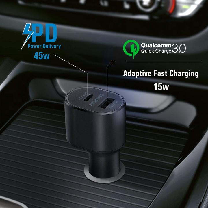 Produktbild Samsung DUAL FAST CAR CHARGER 45W & 15W EP-L5300XB BLACK