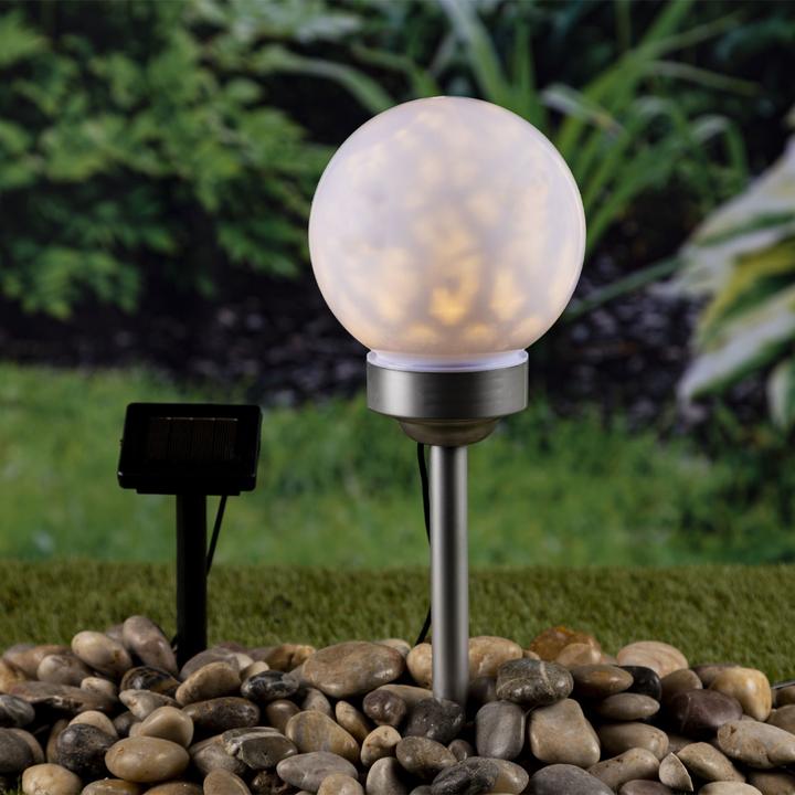 Produktbild HI 3er-Set Garten-Kugellampe mit bewegtem Lichtmuster, inkl. Solarmodul, 15 cm (15000 lm, IP67)