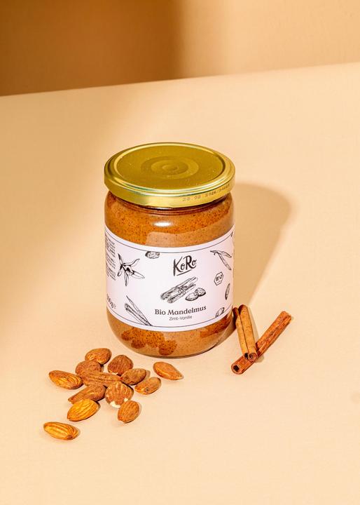 Actual product image KoRo Bio Mandelmus mit Vanille und Zimt (500 g)